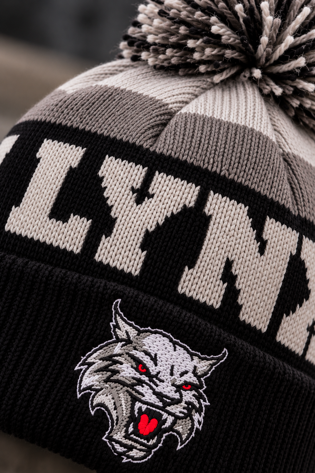 Lynx Winter Bobble Beanie