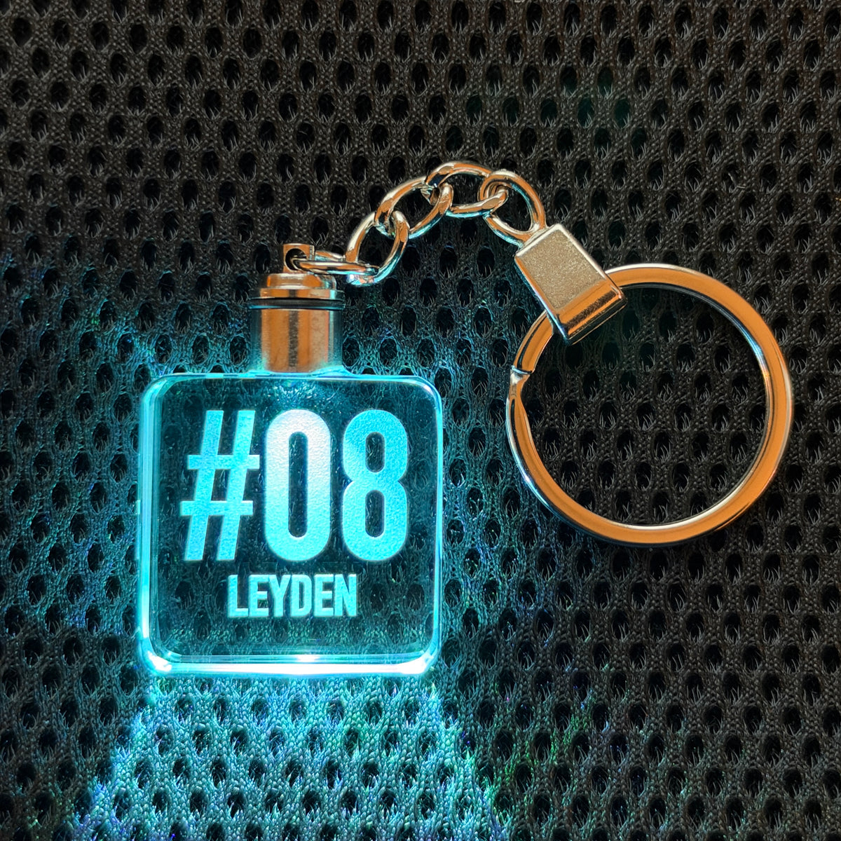 Personalised LED Colour Changing Crystal Keyring