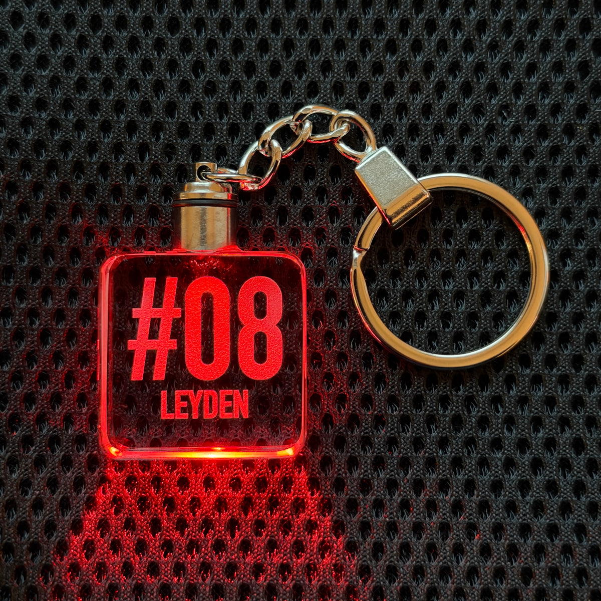 Personalised LED Colour Changing Crystal Keyring