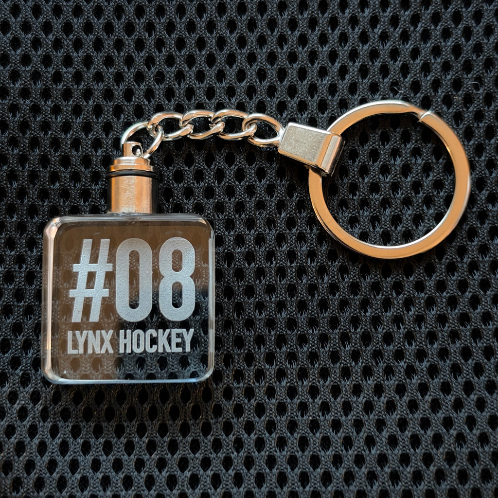 Personalised LED Colour Changing Crystal Keyring